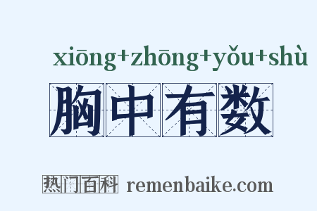 胸中有数是什么意思的图片